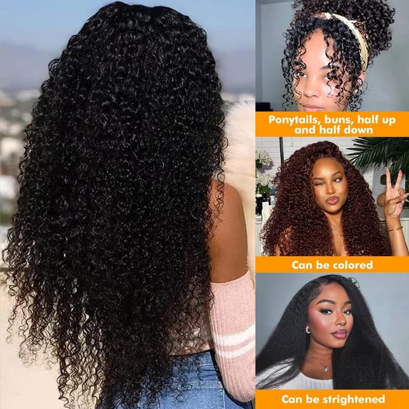 Kinky Curly Brazilian Virgin Hair Bundles Full-Bodied Bouncy Curls Natural Color 14-30 Inch - Stariahair