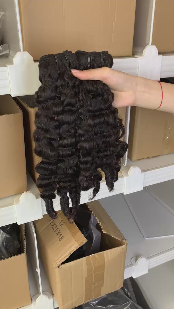 Starhair 14-30 Inch Burmese Curly Brazilian Virgin Hair Bundles #1B