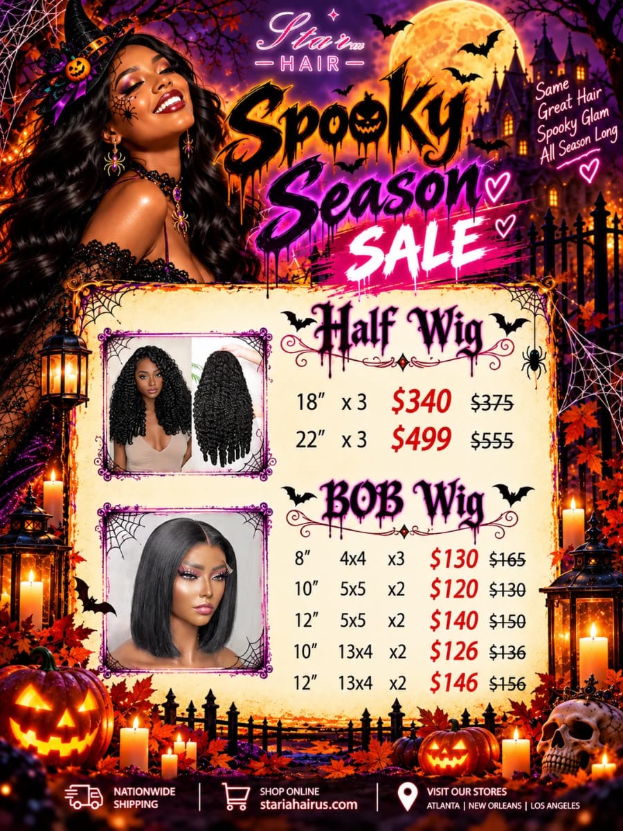 Halloween Package Deal | BOB Wig & Half Wig